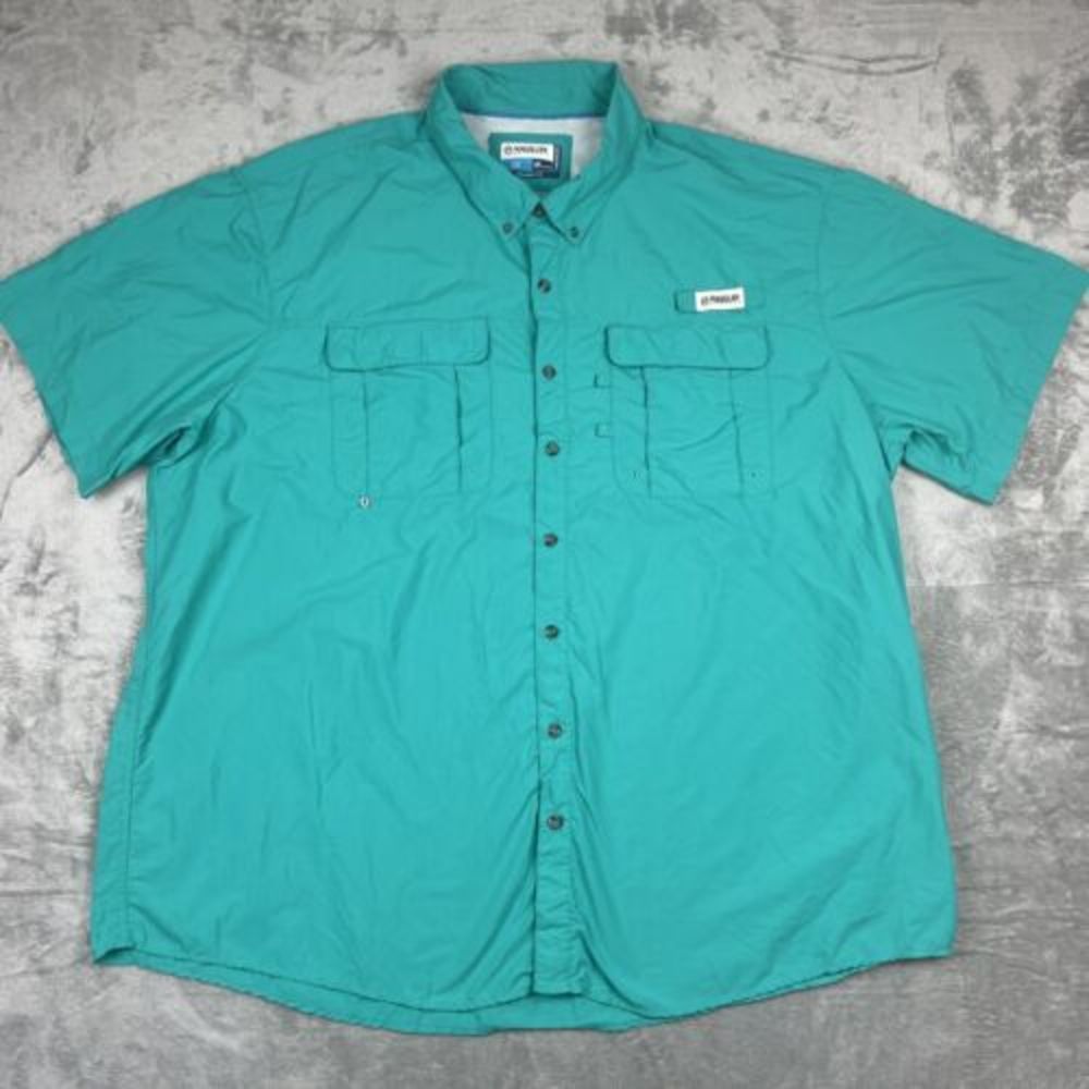 Magellan Men’s SS Fishing Shirt Turquoise/teal  Nylon Shell Size XXXXL‎ 4XL